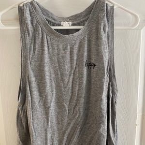 GARAGE grey muscle “happy” tee
